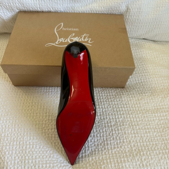 Christian Louboutin Black and Red Patent Heels - Picture 8 of 9